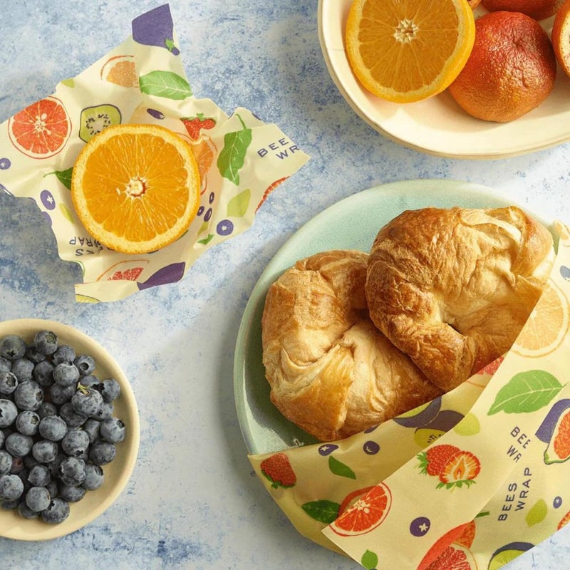 Bee's Wrap Beeswax Wraps for Food - Cut to Size 14x52" Wax Paper Roll - Made in USA Reusable Waxed Paper & Bowl Covers - Organic & Eco-Friendly Alternative to Aluminum Foil & Plastic Wrap, Fresh Fruit - Image 3